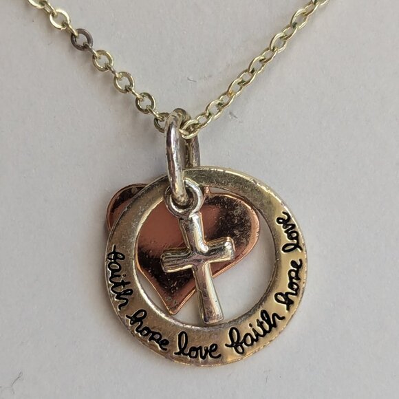 17in Three Charm Necklace - Picture 2 of 3